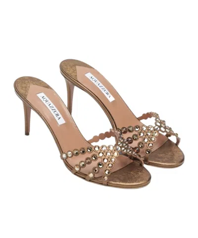 Aquazzura Open-toe High-heeled Sandals In Brown