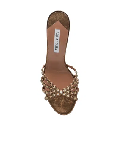 Aquazzura Open-toe High-heeled Sandals In Brown