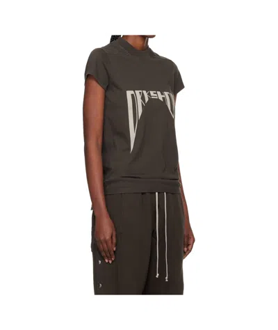 Rick Owens Drkshdw Level T Short-sleeved Crewneck T-shirt In Gray