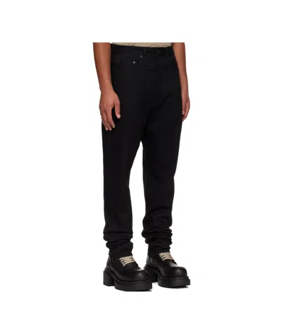 Rick Owens Drkshdw Concordians Collapse Long Jeans In Black