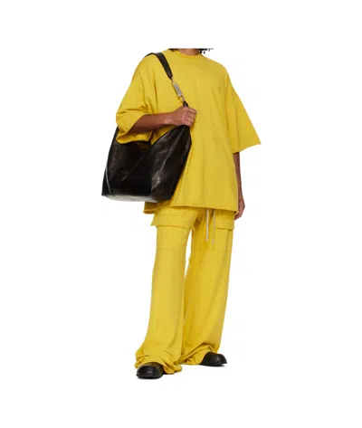 Rick Owens Drkshdw Concordians Tommy T-shirt In Yellow