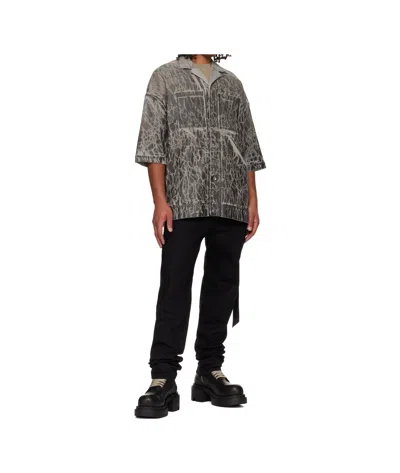 Rick Owens Drkshdw Concordians Collapse Long Jeans In Black