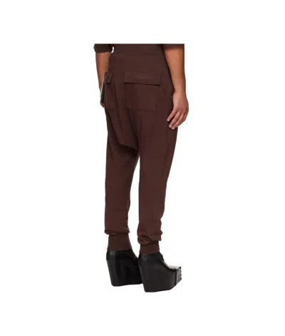 Rick Owens Drkshdw Concordians Drawstring Sweatpants In Brown