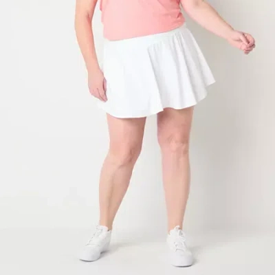 Xersion Everultra-lite Womens Quick Dry Plus Flounce Skort In White