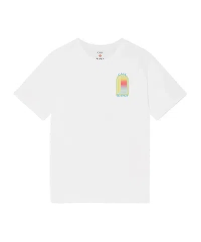 Casablanca L'arche Short Sleeve Tshirt In White