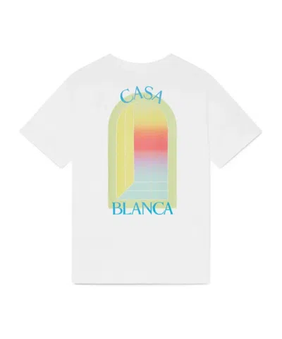 Casablanca L'arche Short Sleeve Tshirt In White