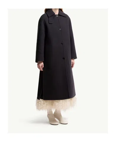 Moncler Jil Sander Barrelene 3-in-1 Wool Coat In Black