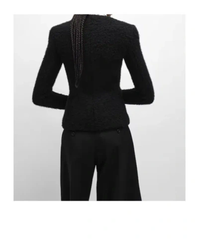 Celine Jacket In Cashmere And Wool Natté In Black