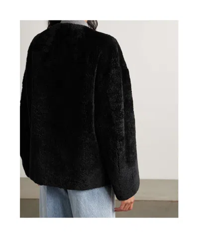 Totême Toteme Teddy Shearling Jacket In Black
