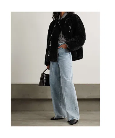 Totême Toteme Teddy Shearling Jacket In Black