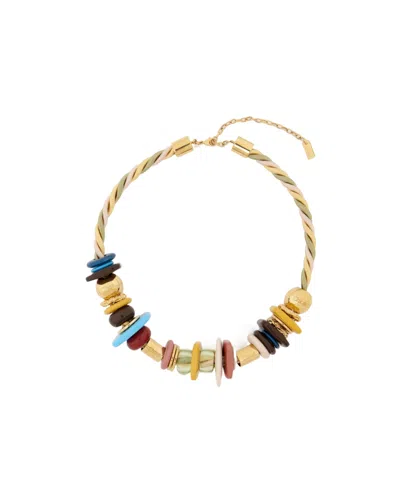 Chloé Gold-tone Beaded Necklace In Gold