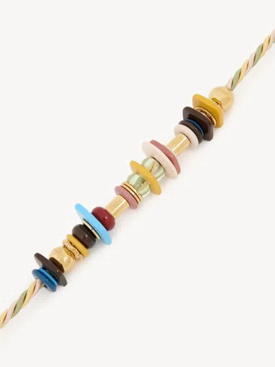 Chloé Gold-tone Beaded Necklace In Gold