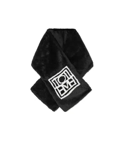 Totême Patterned Scarf In Black