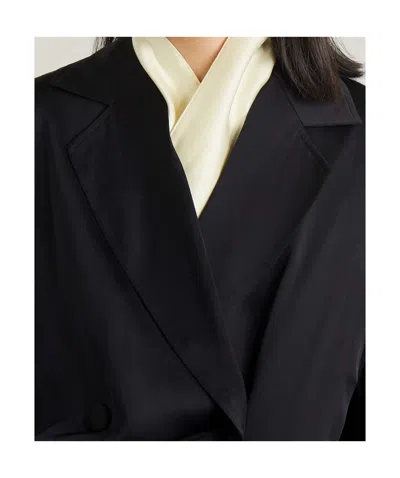 Totême Toteme Satin Tuxedo Scarf In Neutral