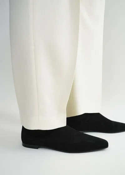 Totême Suede Chelsea Boots In Black