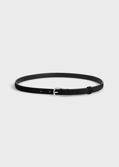 Totême Thin Suede Belt Black In Black