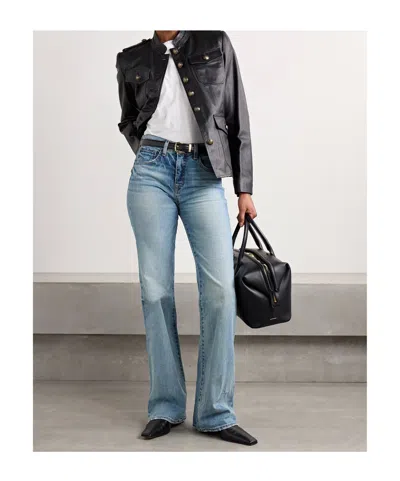 Nili Lotan Celia High Waist Denim Trousers In Blue