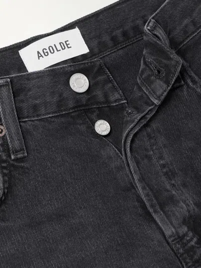 Agolde Woman Denim Shorts Black Size 25 Recycled Cotton In Black