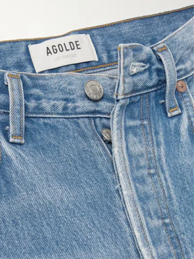 Agolde High-waist Wide-leg Denim Trousers In Blue