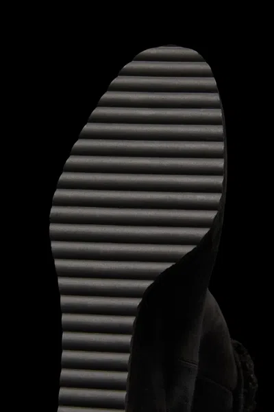 Moncler Wedge Sole Suede Boots In Black