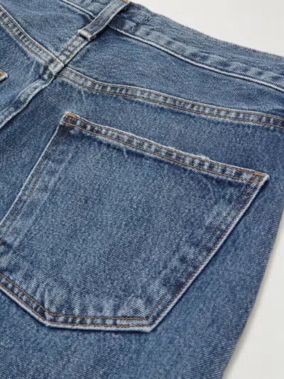 Agolde High Waist Denim Trousers In Blue