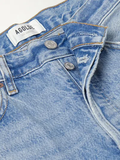Agolde High Waist Straight Jeans In Blue
