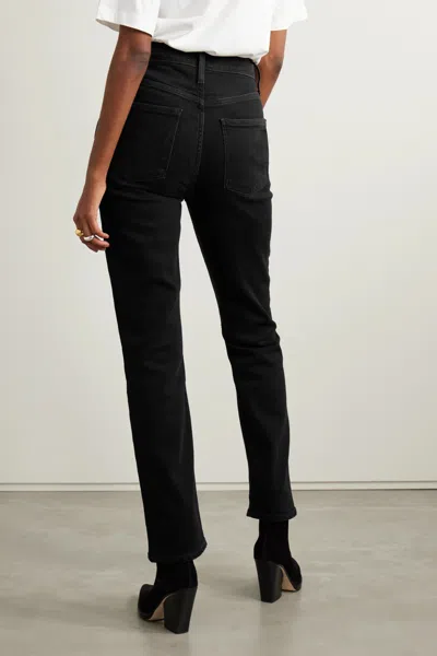 Agolde Freya High-rise Slim-leg Organic Jeans In Black