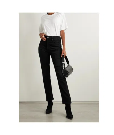 Agolde Freya High-rise Slim-leg Organic Jeans In Black