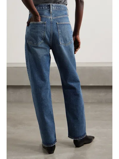 Agolde Mid-rise Straight-leg Denim Trousers In Blue