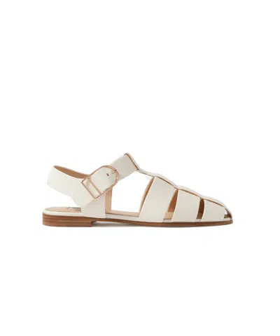 Gabriela Hearst Open-toe Flat Sandals In White