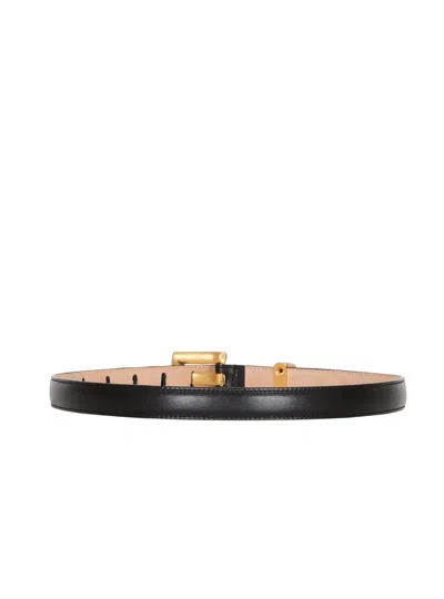 Balmain Anthem Calfskin Belt Adjustable Length In Black