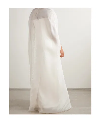 Gabriela Hearst Round Neck Shawl In White