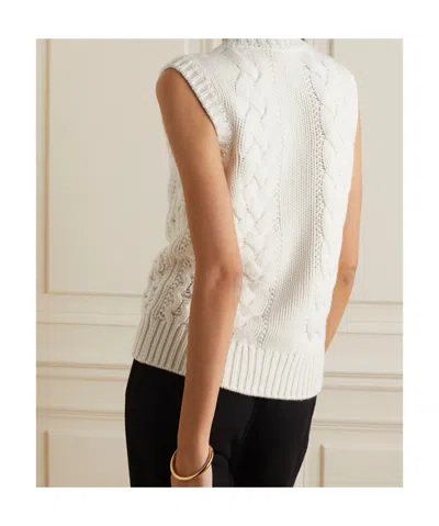 Gabriela Hearst Cable Knit Vest In White