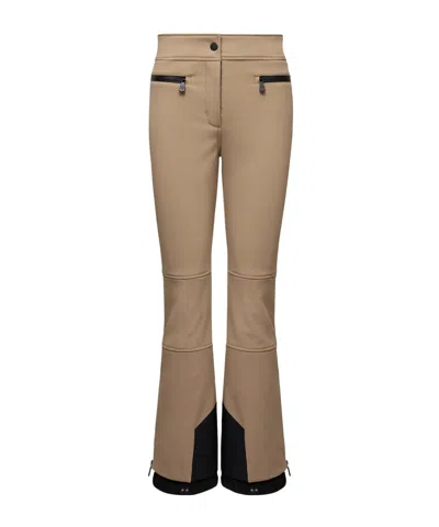 Moncler Paneled Shell Bootcut Ski Pants In Brown