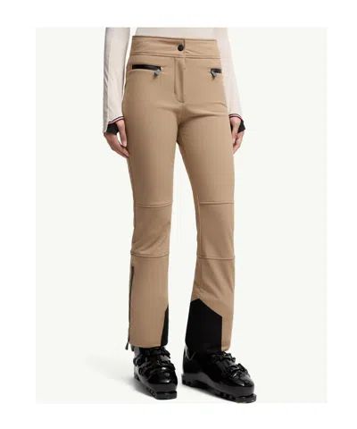 Moncler Paneled Shell Bootcut Ski Pants In Brown