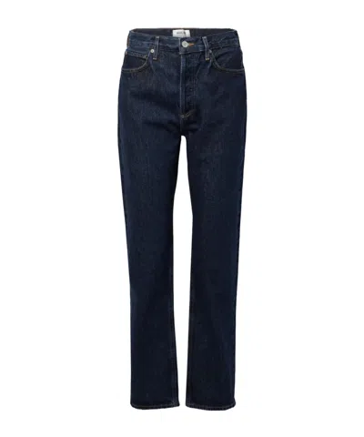 Agolde High Waist Straight Jeans In Blue