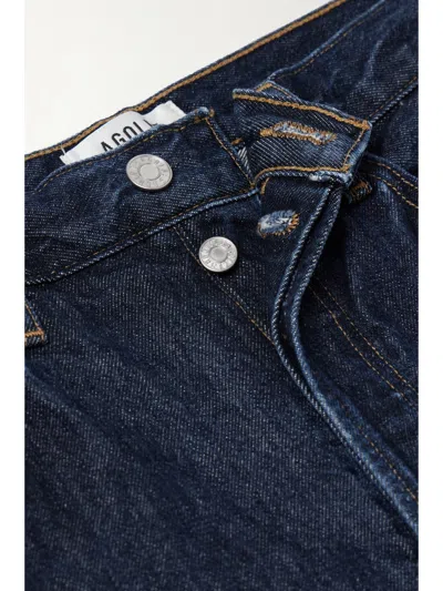 Agolde High Waist Straight Jeans In Blue