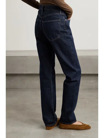 Agolde High Waist Straight Jeans In Blue