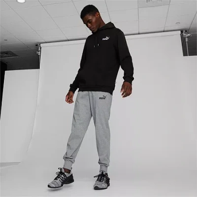 Puma Essentials Mens Regular Fit Knit Active Jogger Pant In Gray