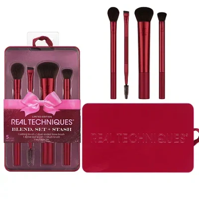 Real Techniques Blend Set Stash Gift Set In Red