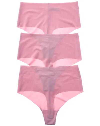 Wacoal B.tempt'd By  3pk B.bare Hi-waist Thong In Pink