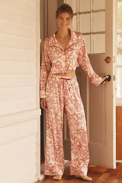 Kilo Brava Bow Pj Set In Pink