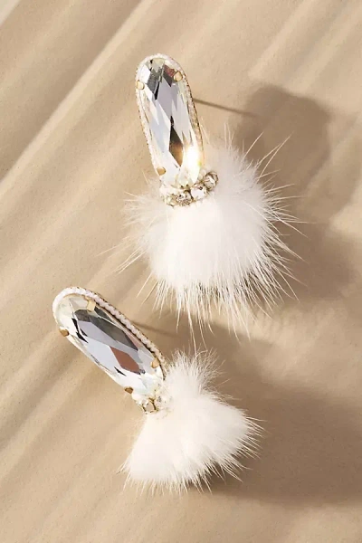 Suzanna Dai Karenina Button Earrings In White