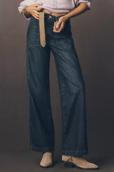Amo Greta High-rise Wide-leg Trouser Jeans In Blue