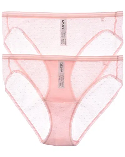 Dkny Dnky 2pk Point D'esprit Bikini In Pink