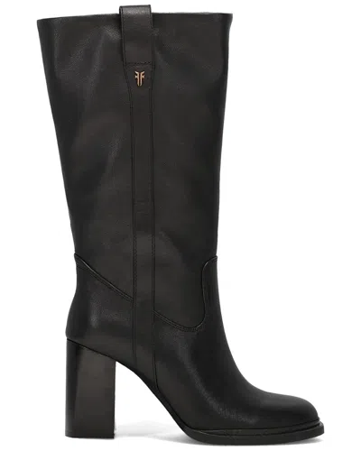 Frye Alex Slouchy Mid Leather Boot In Black