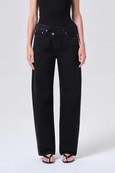 Agolde Arc Criss Cross Jean In Phase In Black