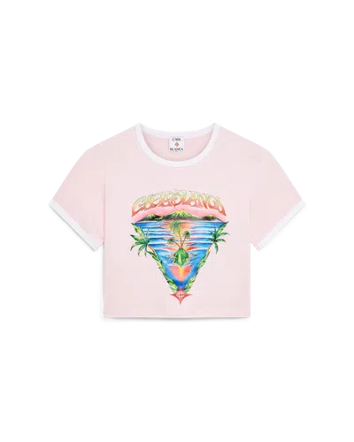 Casablanca Paris Innocence Triangle Short Sleeve T-shirt In Pink