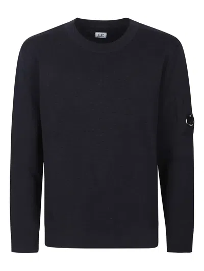 C.p. Company Re-woll Crewneck Lens Sweater In Animal Print