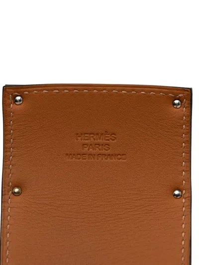 Pre-owned Hermes 2015 Swift And Palladium Plated Kelly Extreme Dog Bracelet Costume Bracelet In Blue